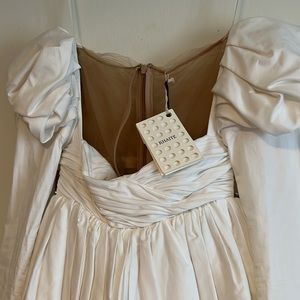 Khaite Tracy crystal embellished cotton mini dress